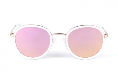 Pink/Gold - Pink lenses - White Mat