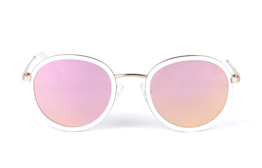 Pink/Gold - Pink lenses - White Mat