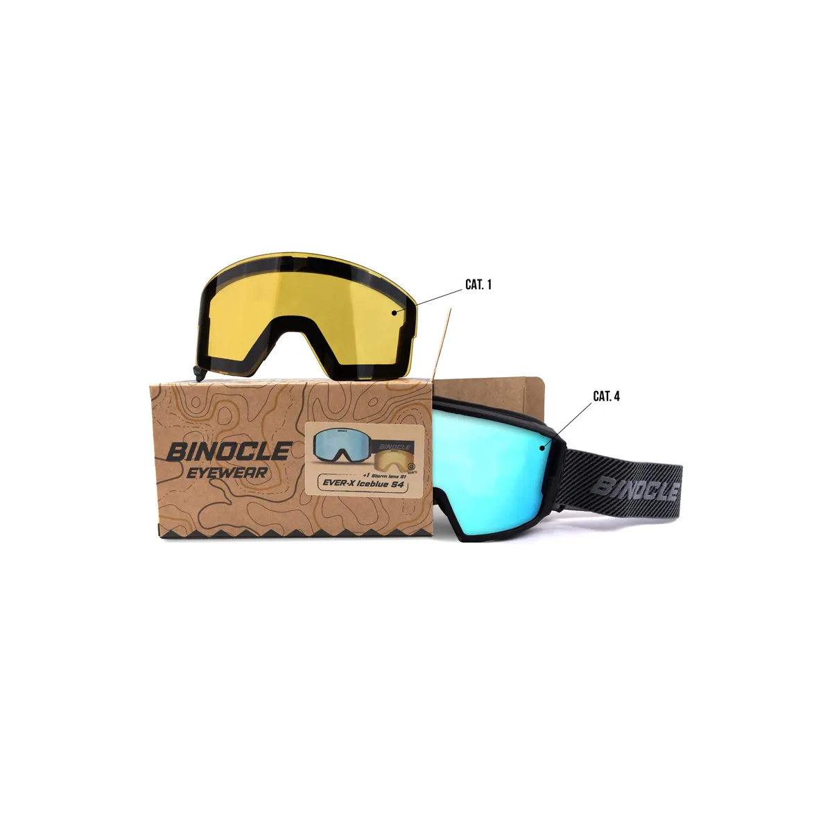Ever-X Ski Goggles – Interchangeable ZEISS Lenses S3 + Storm