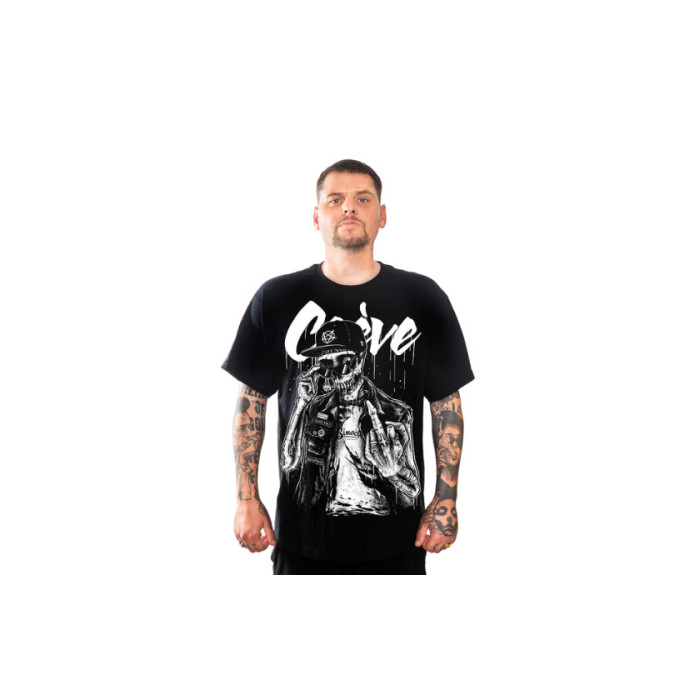 T-shirt noir unisexe Crève - Binocle