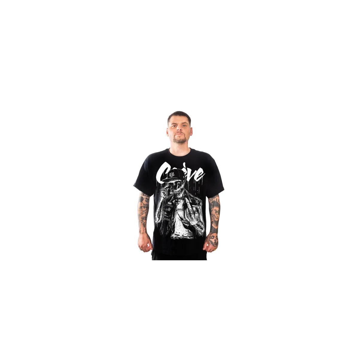 T-shirt noir unisexe Crève - Binocle
