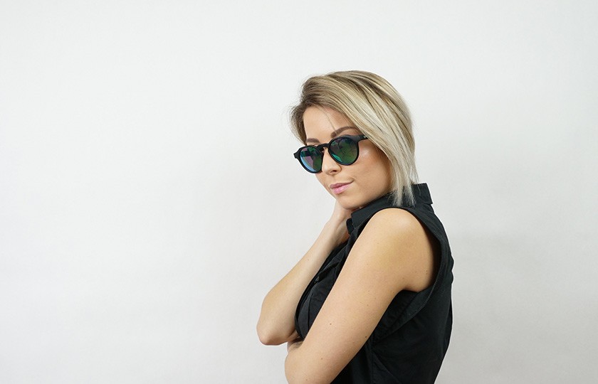 Columbia Black - Glasses Green - Black