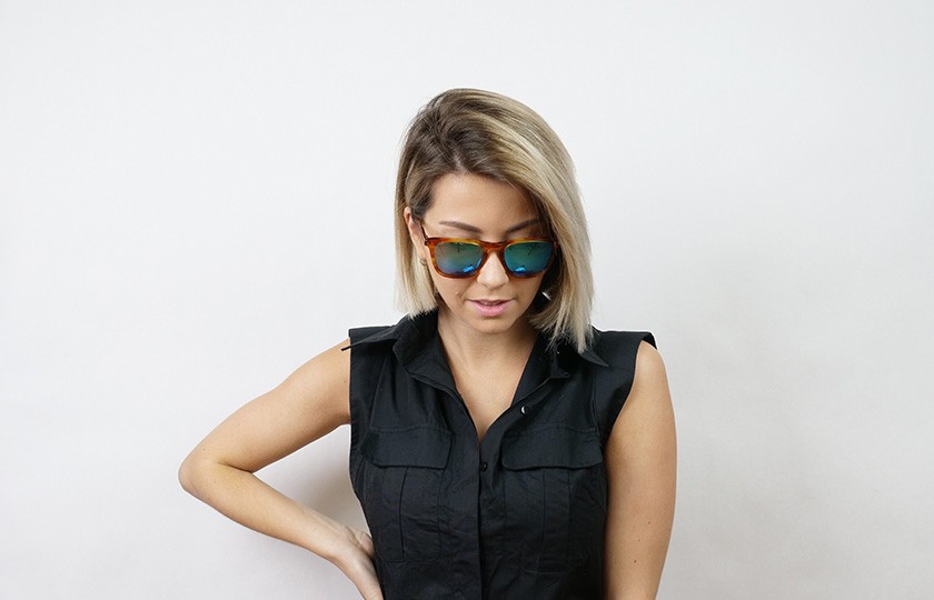 Lunettes de soleil Square Square Ecailles Blond Brillant - Ib 55,00 €