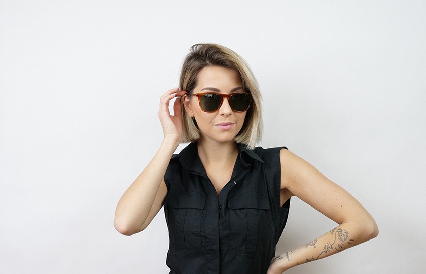 Lunettes de soleil Square Square Ecailles Blond Brillant - G15 55,00 €