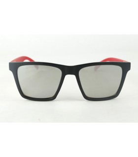 Miami Tech 3  Black - Silver lenses - Rouge