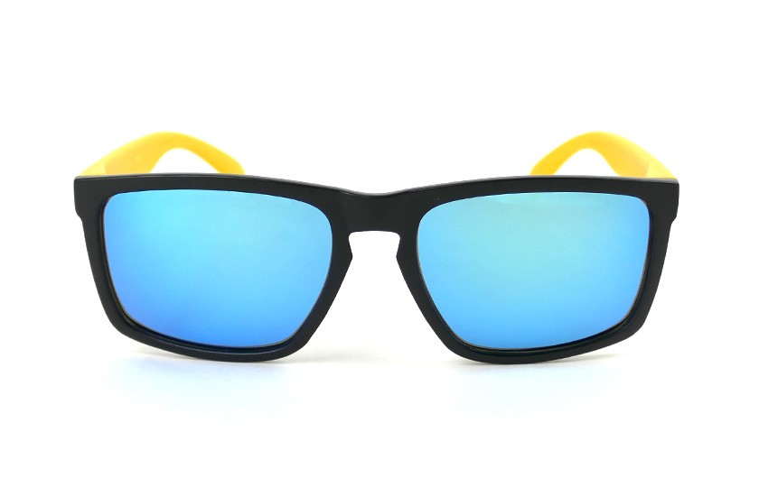 Daytona Noir - Verres Ice Blue - Jaune mat