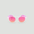 Lunettes de soleil enfant rondes - Little Columbia Transparent - Verres Rose - Rose