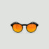 Lunettes de soleil enfant rondes - Little Columbia Noir - Verres Red Fire - Noir