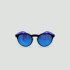 Lunettes de soleil enfant rondes - Little Columbia Noir - Verres Bleu - Bleu