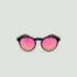Lunettes de soleil enfant rondes - Little Columbia Noir - Verres Rose - Noir