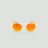 Lunettes de soleil enfant rondes - Little Columbia Transparent - Verres Red Fire - Orange