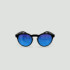Lunettes de soleil enfant rondes - Little Columbia Noir - Verres Bleu - Noir