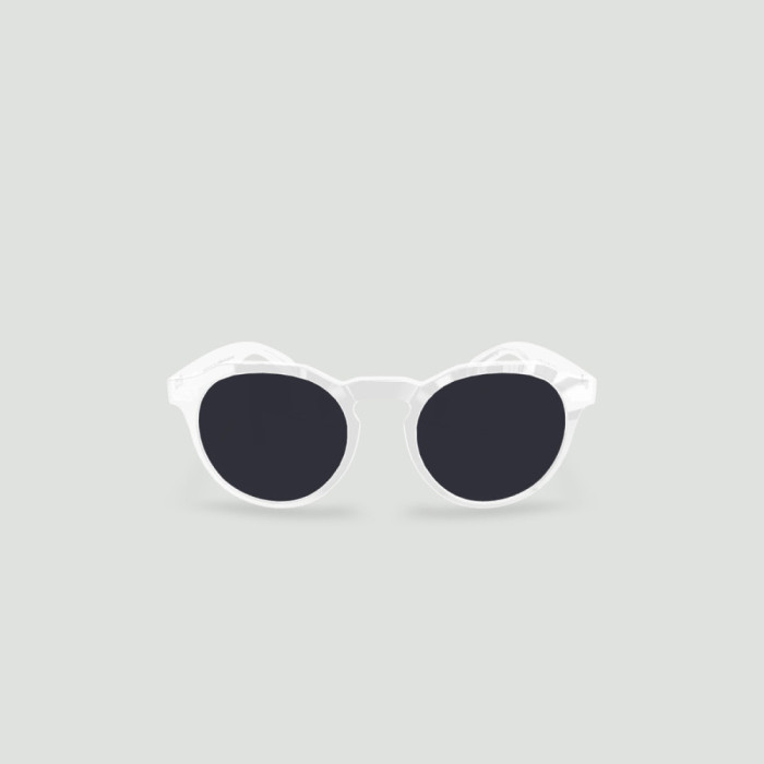 Lunettes de soleil enfant rondes - Little Columbia Transparent - Verres Gris - Transparent