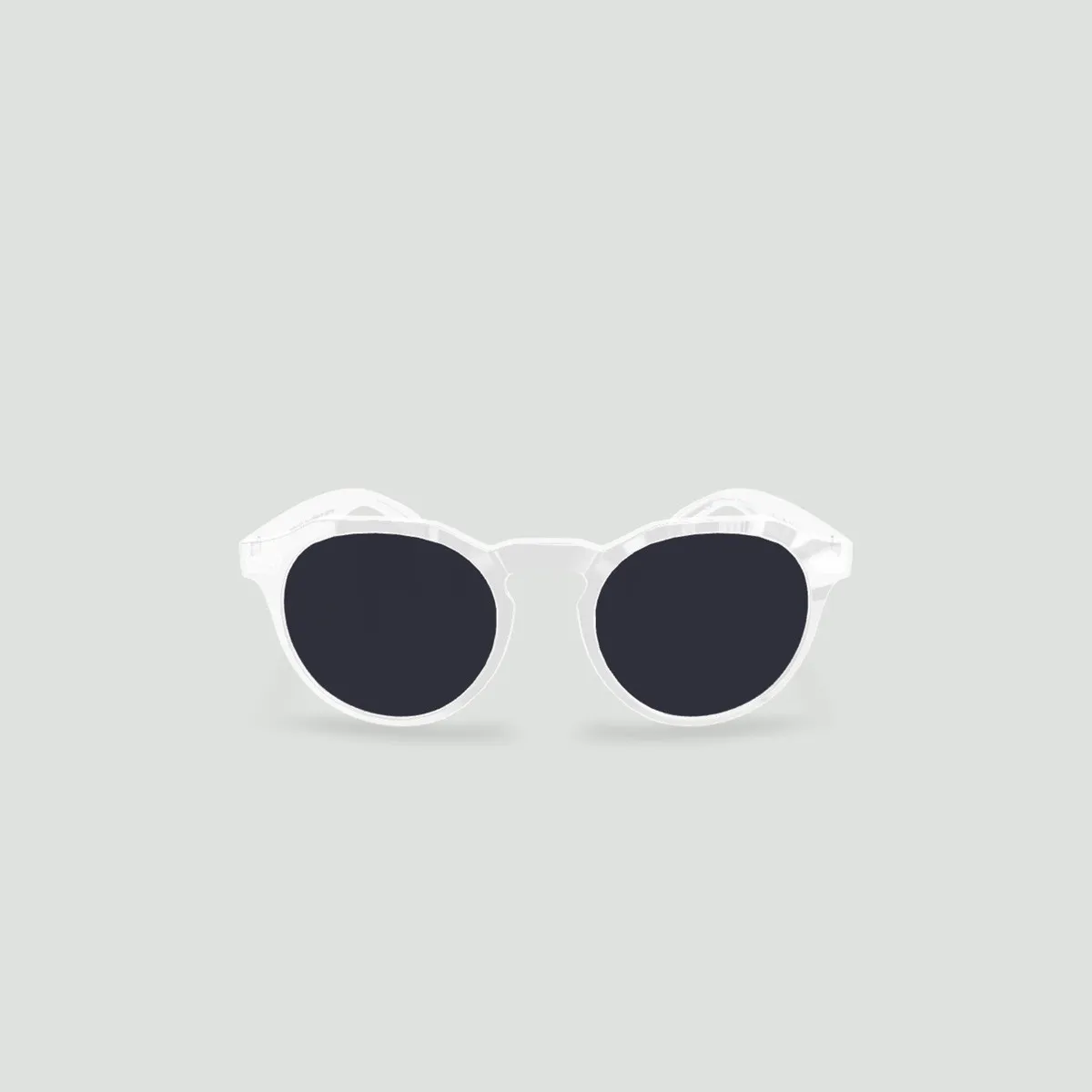 Lunettes de soleil enfant rondes - Little Columbia Transparent - Verres Gris - Transparent