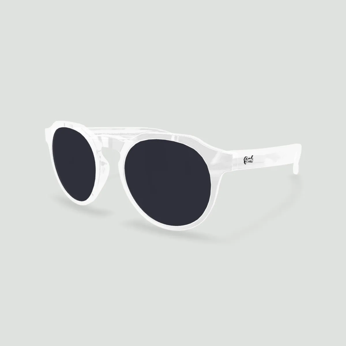 Little Columbia - Lunettes de soleil enfant rondes Transparent / Gris-Transparent