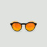 Lunettes de soleil enfant rondes - Little Columbia Noir - Verres Red Fire - Orange