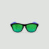 Lunettes de soleil enfant rondes - Little Original - Noir - Verres Vert - Bleu