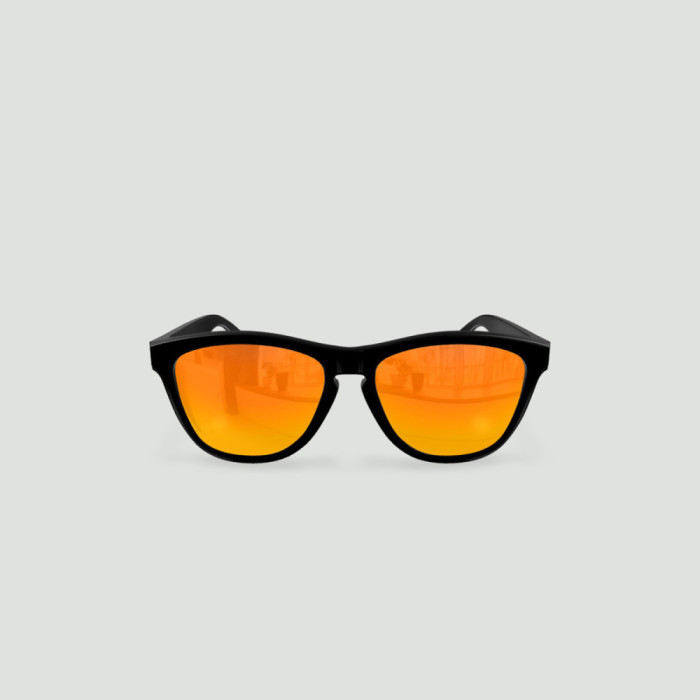 Lunettes de soleil enfant rondes - Little Original - Noir - Verres Red Fire - Noir