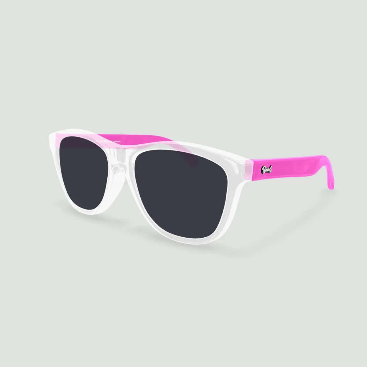Little Original - Lunettes de soleil enfant rondes Transparent / Gris-Rose