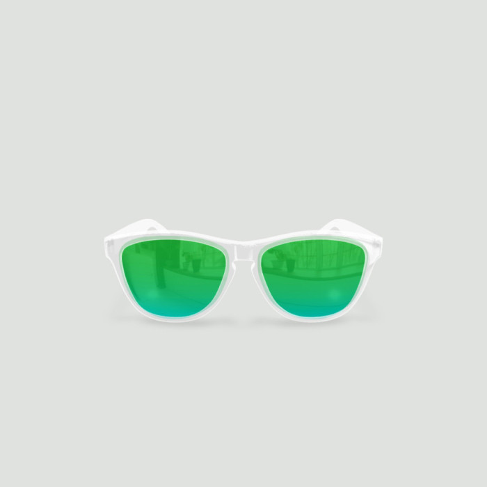Lunettes de soleil enfant rondes - Little Original - Transparent - Verres Vert - Transparent