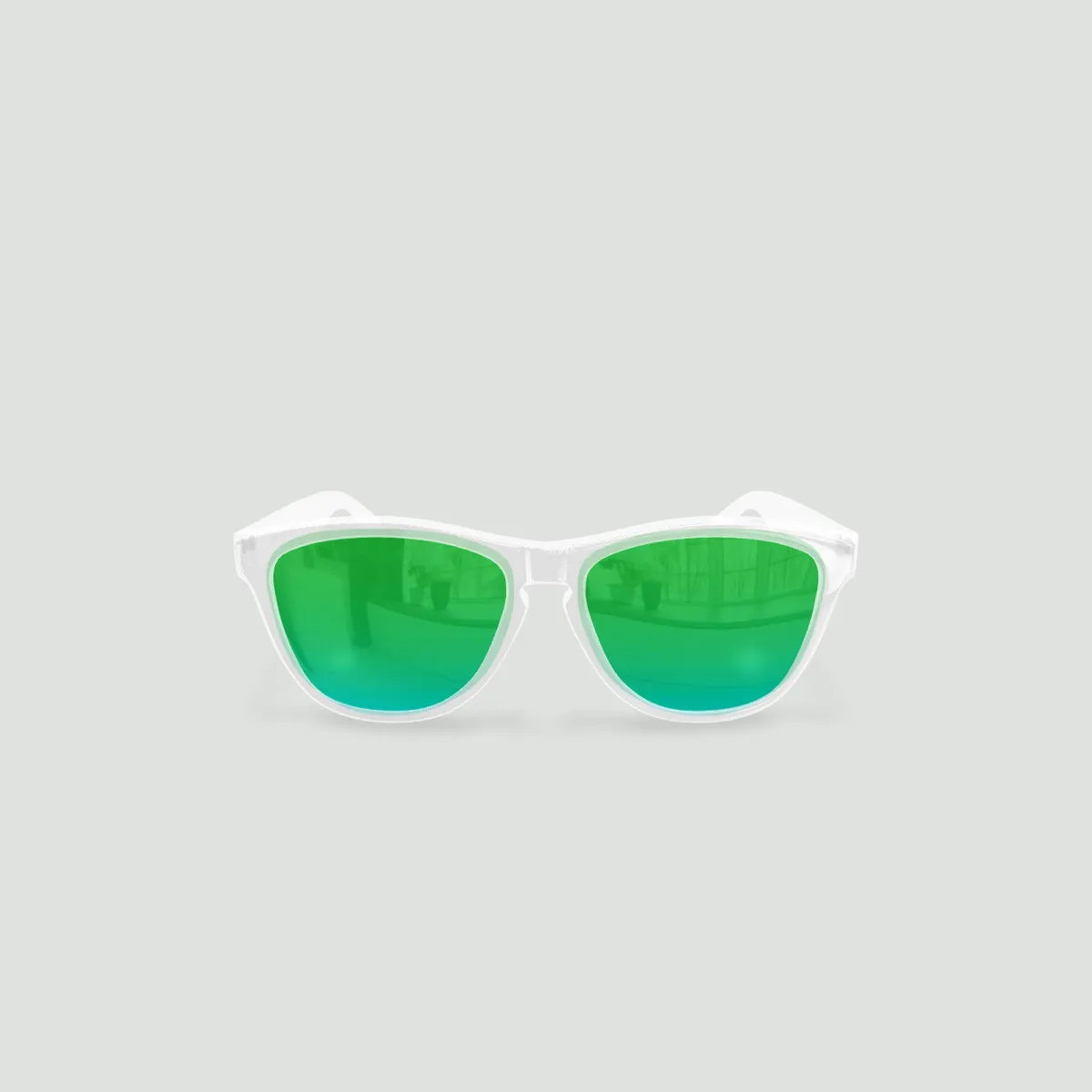 Lunettes de soleil enfant rondes - Little Original - Transparent - Verres Vert - Transparent