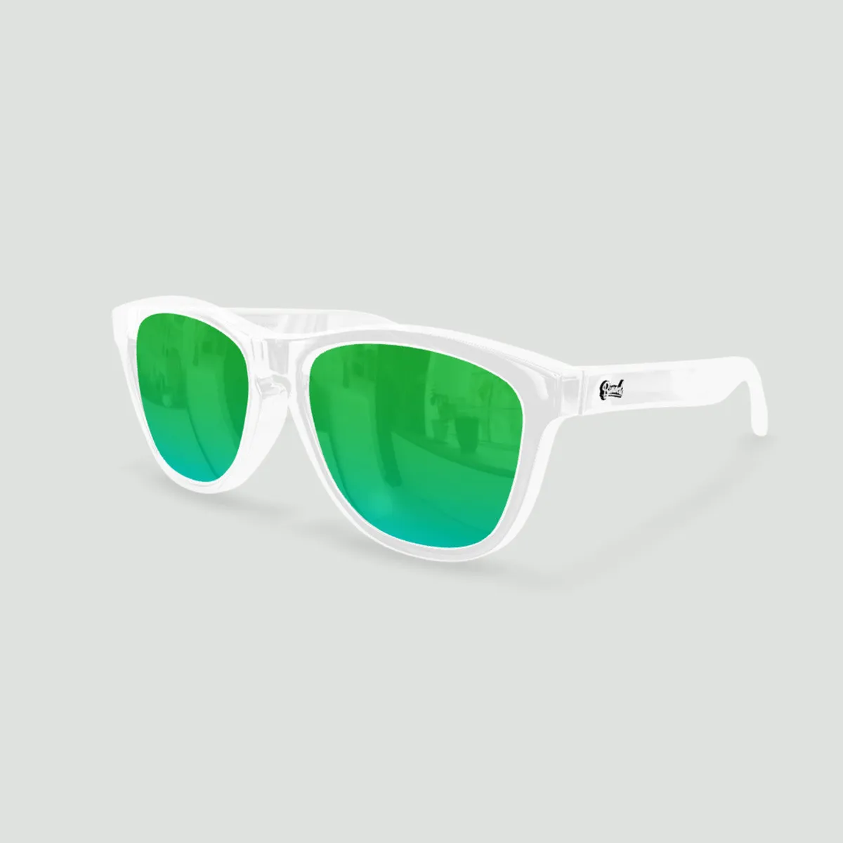 Little Original - Lunettes de soleil enfant rondes Transparent / Vert-Transparent