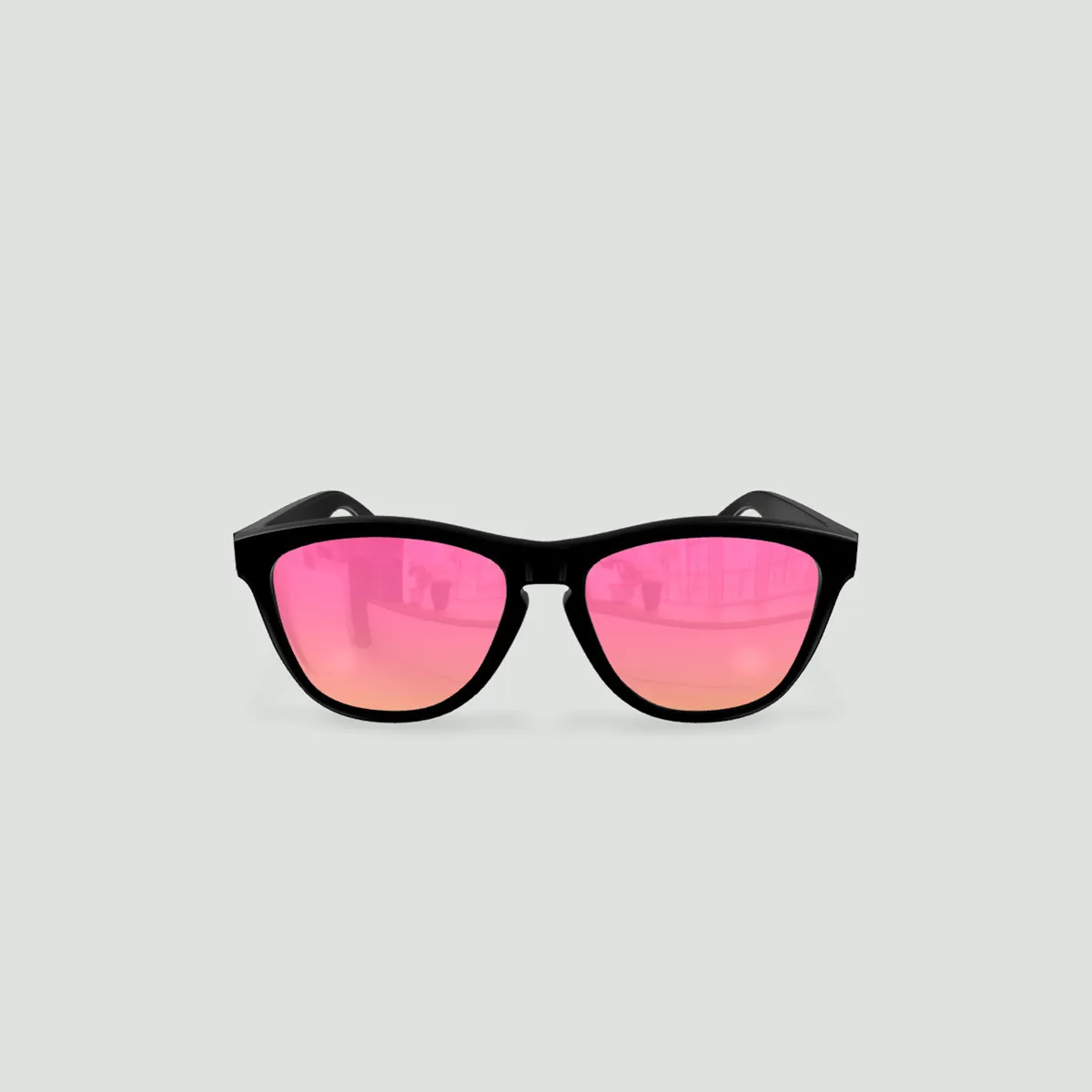 Lunettes de soleil enfant rondes - Little Original - Noir - Verres Rose - Noir