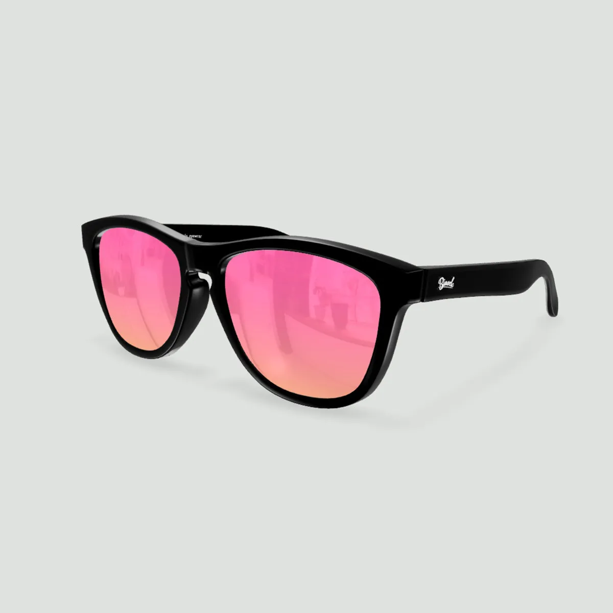 Little Original - Lunettes de soleil enfant rondes Noir / Rose-Noir