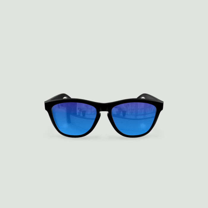Lunettes de soleil enfant rondes - Little Original - Noir - Verres Bleu - Noir