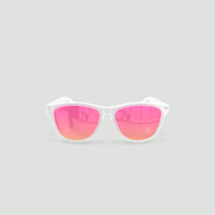 Lunettes de soleil enfant rondes - Little Original - Transparent - Verres Rose - Transparent