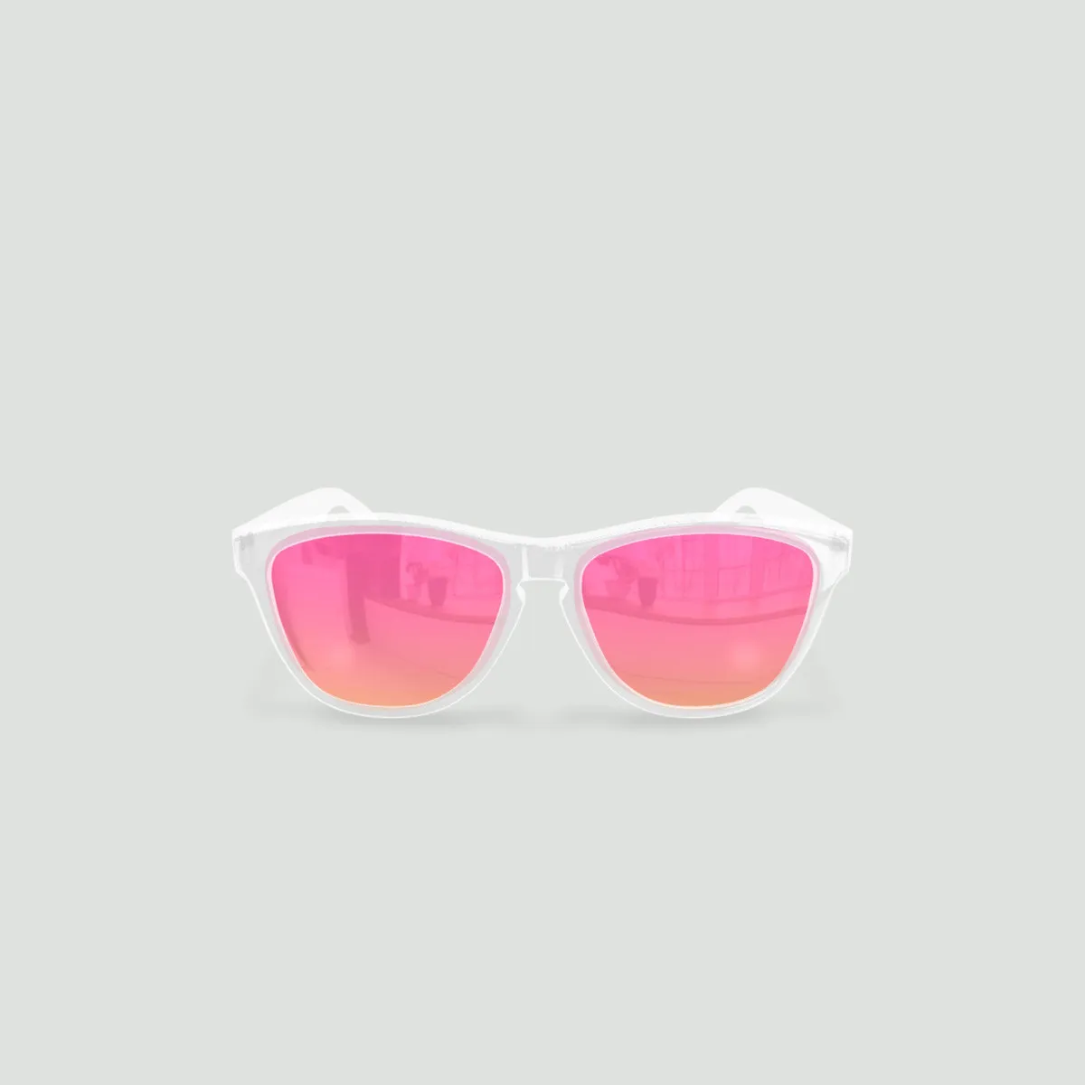 Lunettes de soleil enfant rondes - Little Original - Transparent - Verres Rose - Transparent
