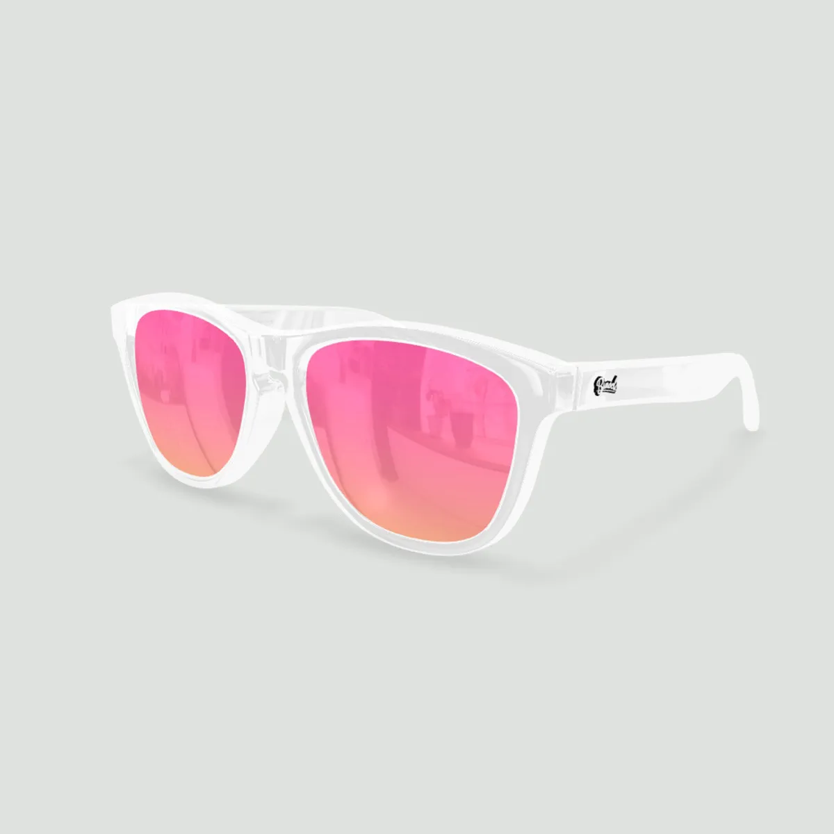 Little Original - Lunettes de soleil enfant rondes Transparent / Rose-Transparent