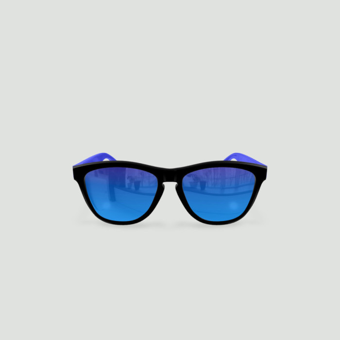 Lunettes de soleil enfant rondes - Little Original - Noir - Verres Bleu - Bleu