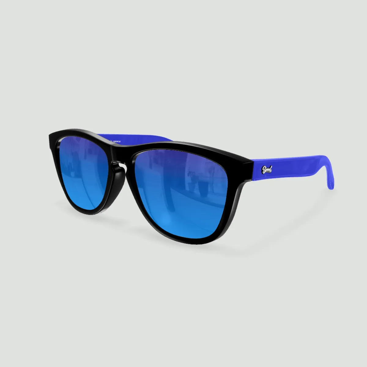 Little Original - Lunettes de soleil enfant rondes Noir / Bleu-Bleu