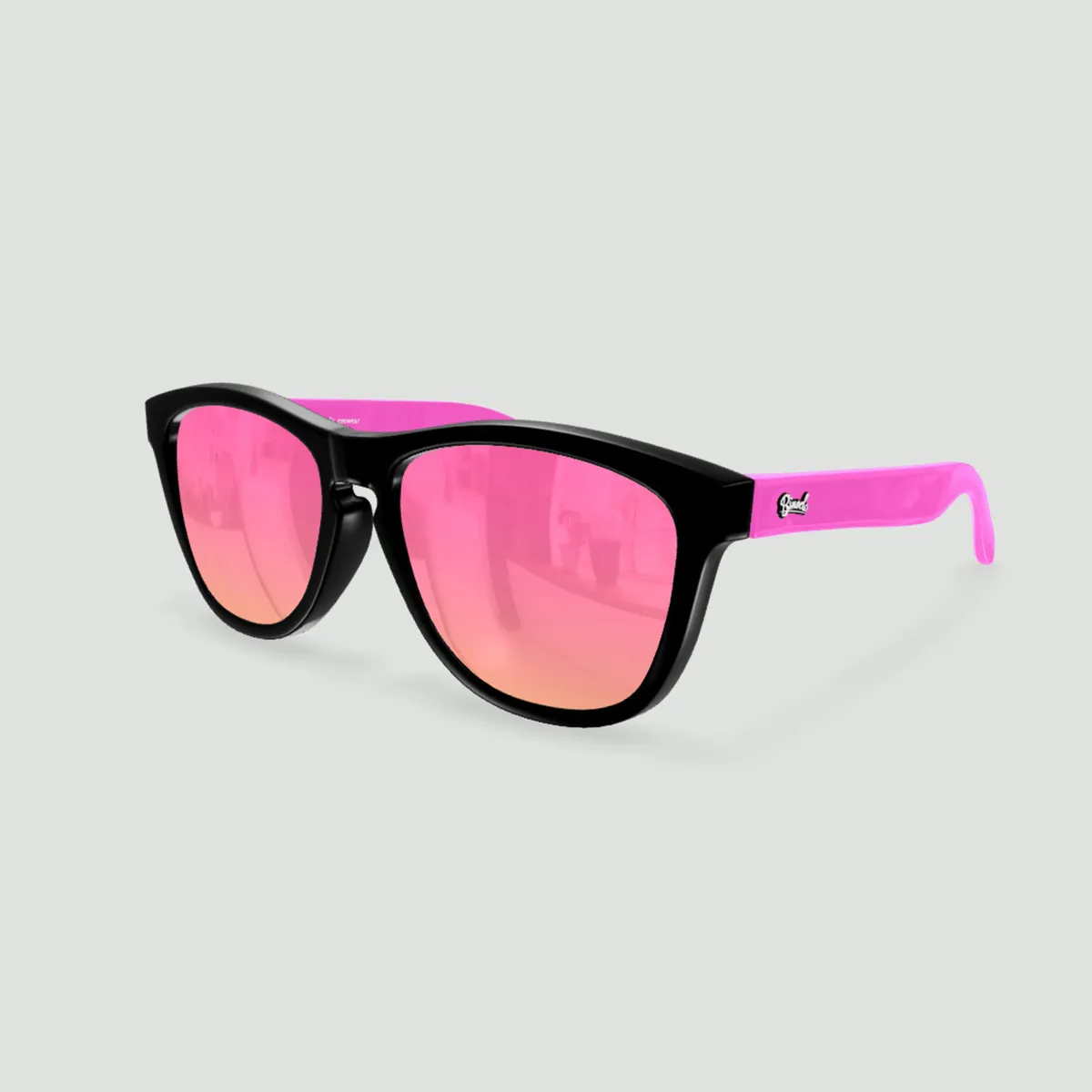 Little Original - Lunettes de soleil enfant rondes Noir / Rose-Rose