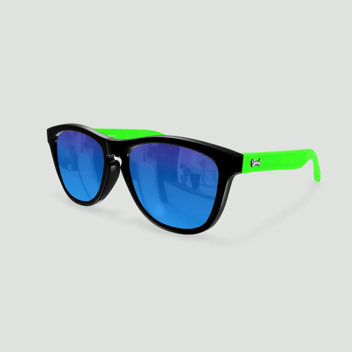 Little Original - Lunettes de soleil enfant rondes Noir / Bleu-Vert