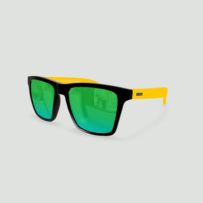Lunettes de soleil Miami FC NANTES Noir - Verres Vert - Jaune
