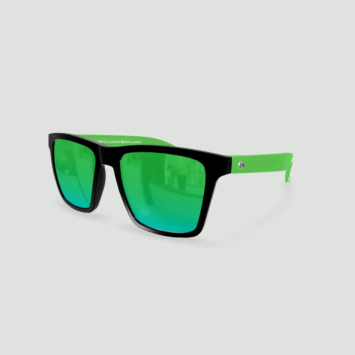 Sunglasses 24h du Mans Miami Black - Green - Green LM Lenses