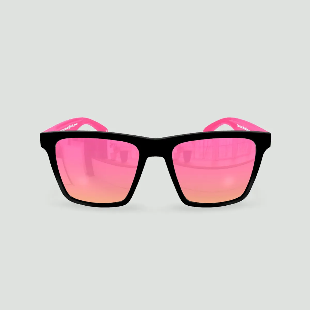 Sunglasses 24h du Mans Miami Black - Pink - Pink LM Lenses