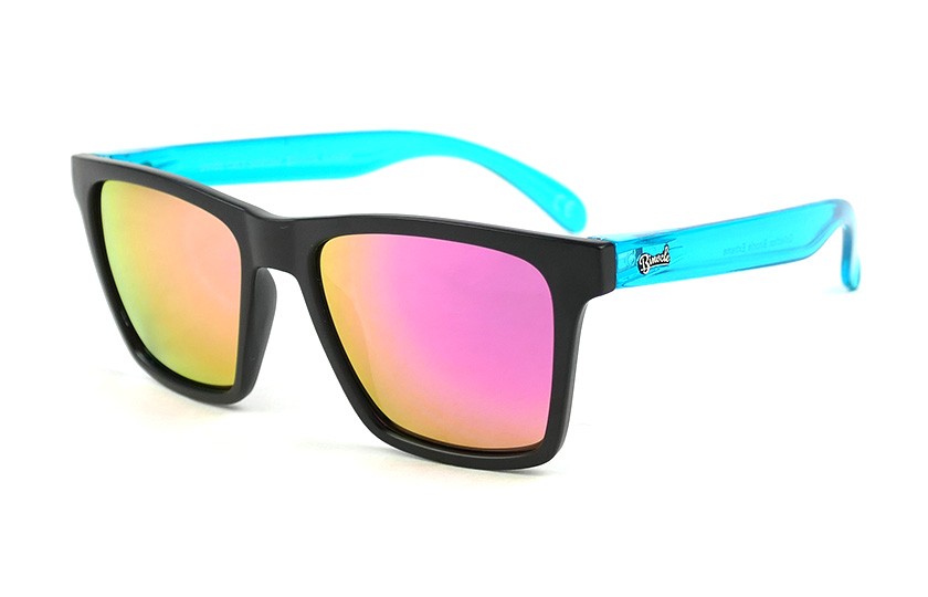 Lunettes de soleil Miami Noir - Verres Rose - Bleu clair 29,00€