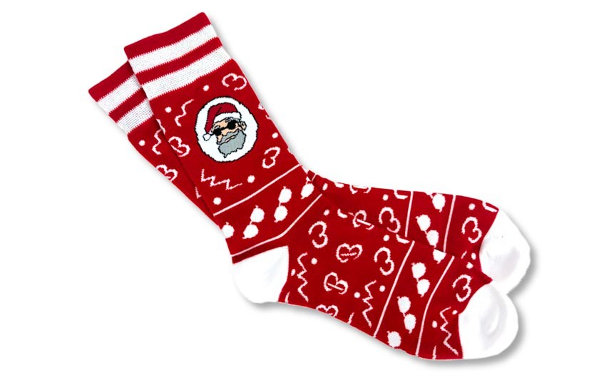 Chaussettes en coton avec lettres rouges pour hommes et femmes