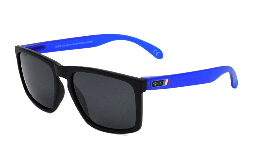 Daytona Noir - Verres Gris - Bleu