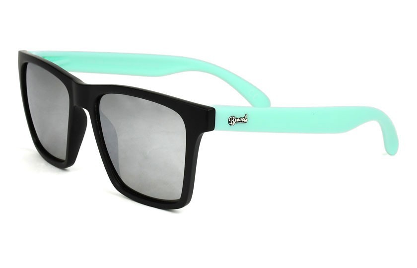 Miami Black - Silver Glasses - Pastel Green