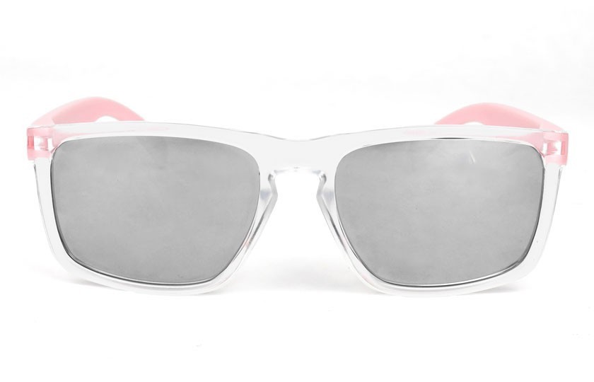 Daytona Transparent - Silver Glasses - Pastel Pink