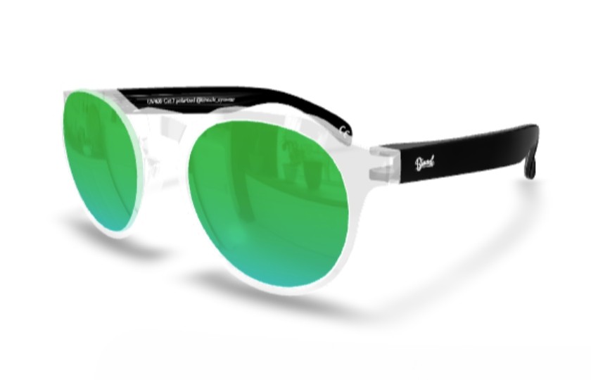 Little Columbia Transparent - Green Lenses - Black
