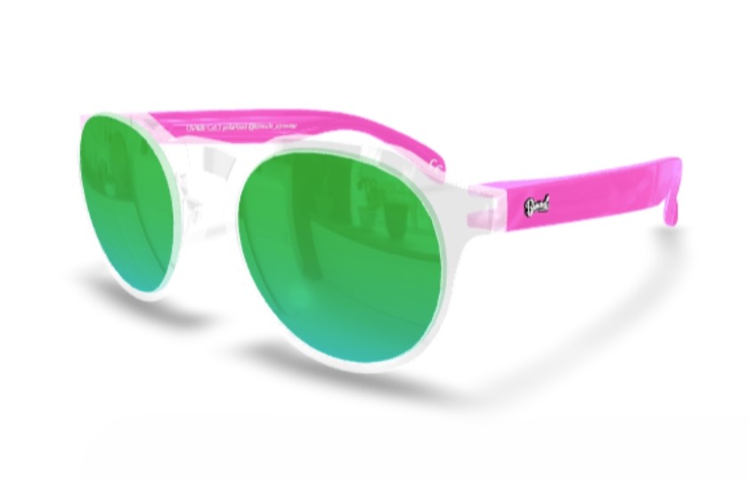 Little Columbia Transparent - Green Lenses - Pink
