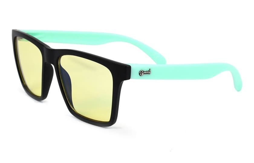 Lunettes anti fatigue Miami Noir - Verres 60% filtration - Vert Pastel 35