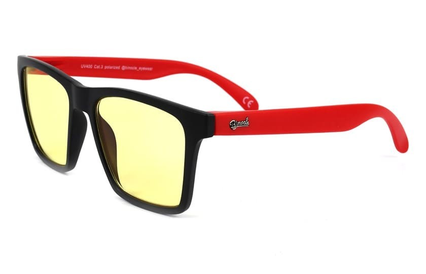 Lunettes anti fatigue Miami Noir - Verres 60% filtration - Rouge 35