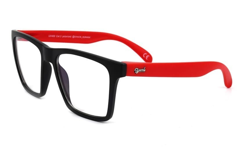 Lunettes anti fatigue Miami Noir - Verres 30% filtration - Rouge 35