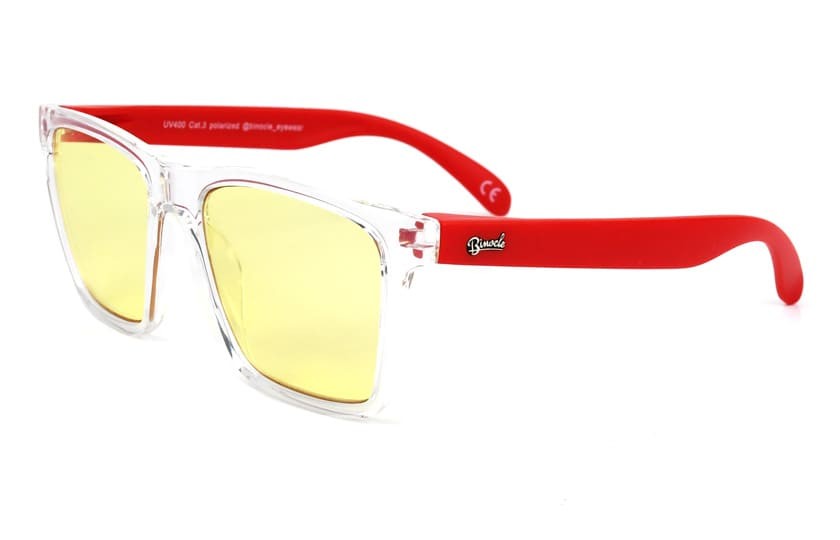 Miami Transparent - 60% Filtration Lenses - Red